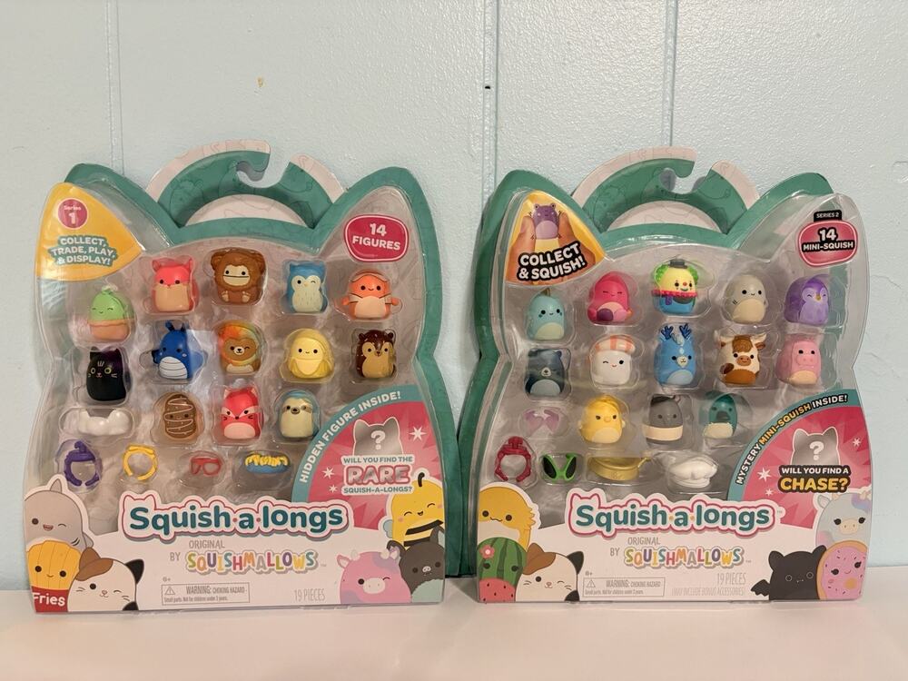 Squish-a-longs Series 1 & 2 Bundle 14-Packs | 28 Mini 1" Squishmallows Figures